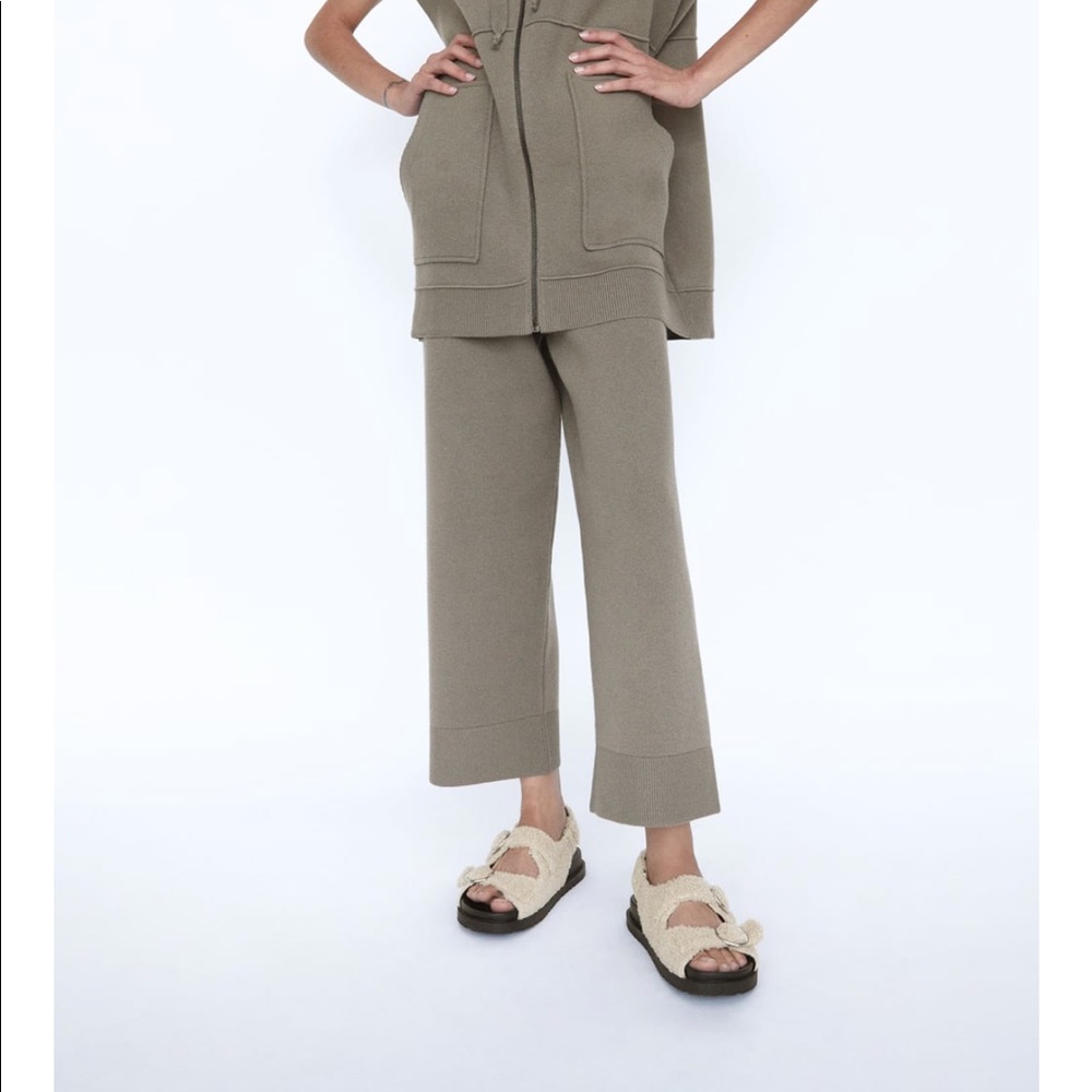 Zara high waisted knit pants